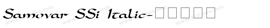 Samovar SSi Italic字体转换